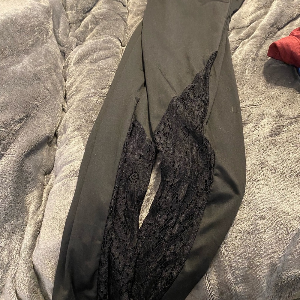 Chic Black Lace Leggings